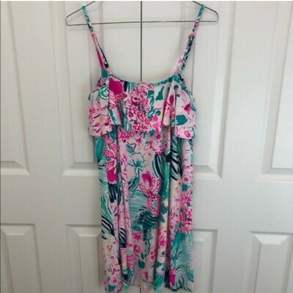 Lilly Pulitzer EUC size M Annastasha Dress in Via Flora - Picture 2 of 6